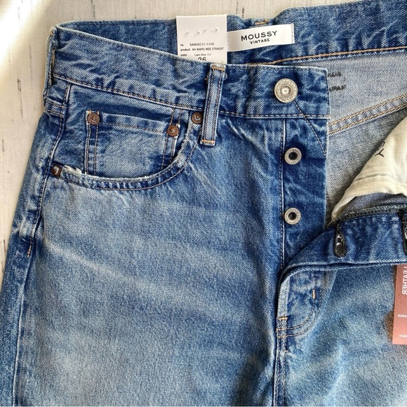 MOUSSY Waipio Wide Straight Jeans, Japanese Denim, Sz 26 - Picture 13 of 13